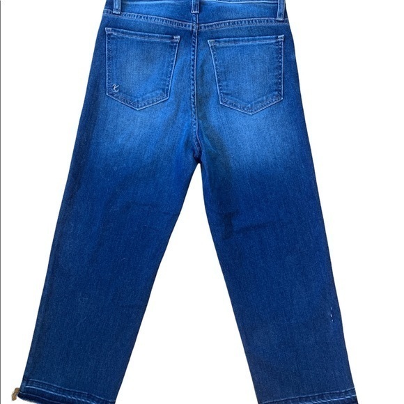 KUT From The Kloth Greta High Rise Crop Culotte frayed hem jeans - Picture 5 of 9